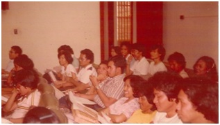 A class during the late 1970s.
