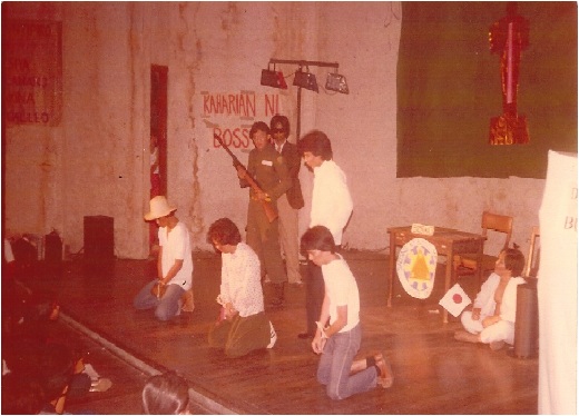 Members of UP IE Club performing during the Engineering Smoker’s Night in the early 1980s.