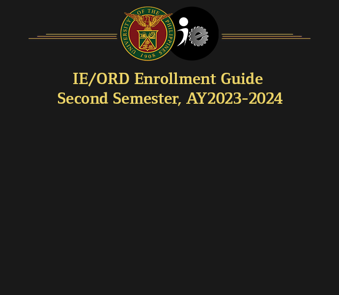 IE/ORD Registration Guide 2nd Sem. AY2023 – 2024