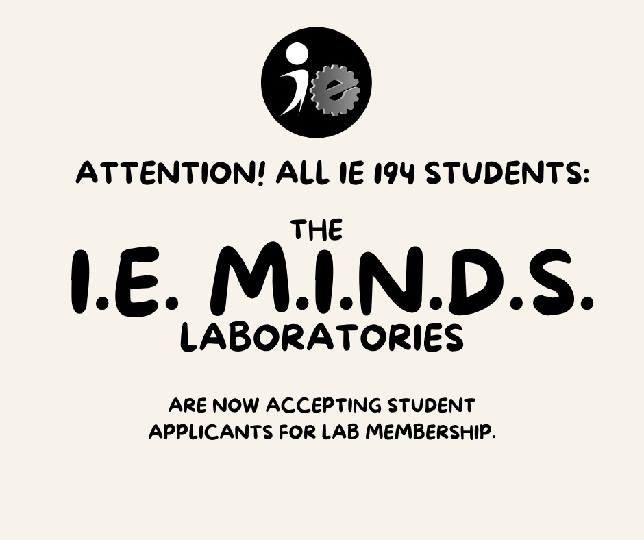ATTENTION! ALL IE 194 STUDENTS